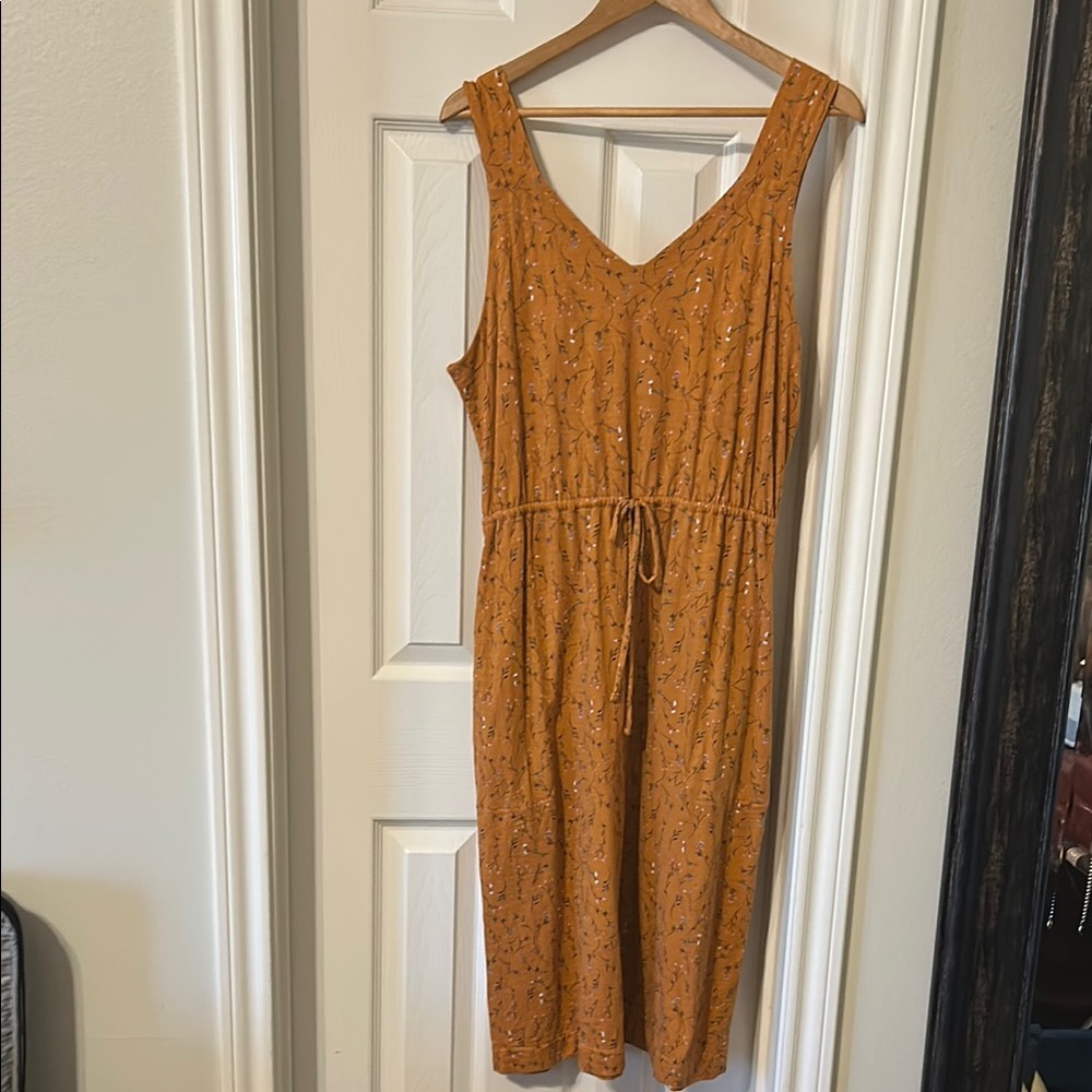 Women's Sleeveless Orange Dress
